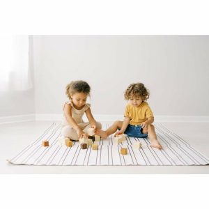 Vegan Leather Play Mat, Stripes | Activity Gyms & Playmats Activity Gyms & Playmats Activity Gyms & Playmats