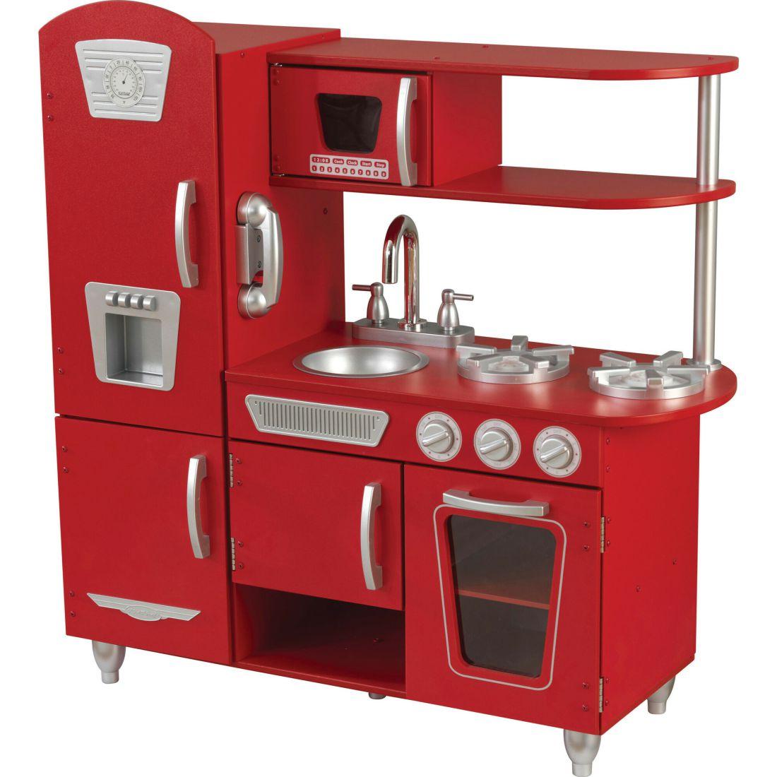 Vintage Kitchen, Red | Play Kitchens Kids Play Kitchens