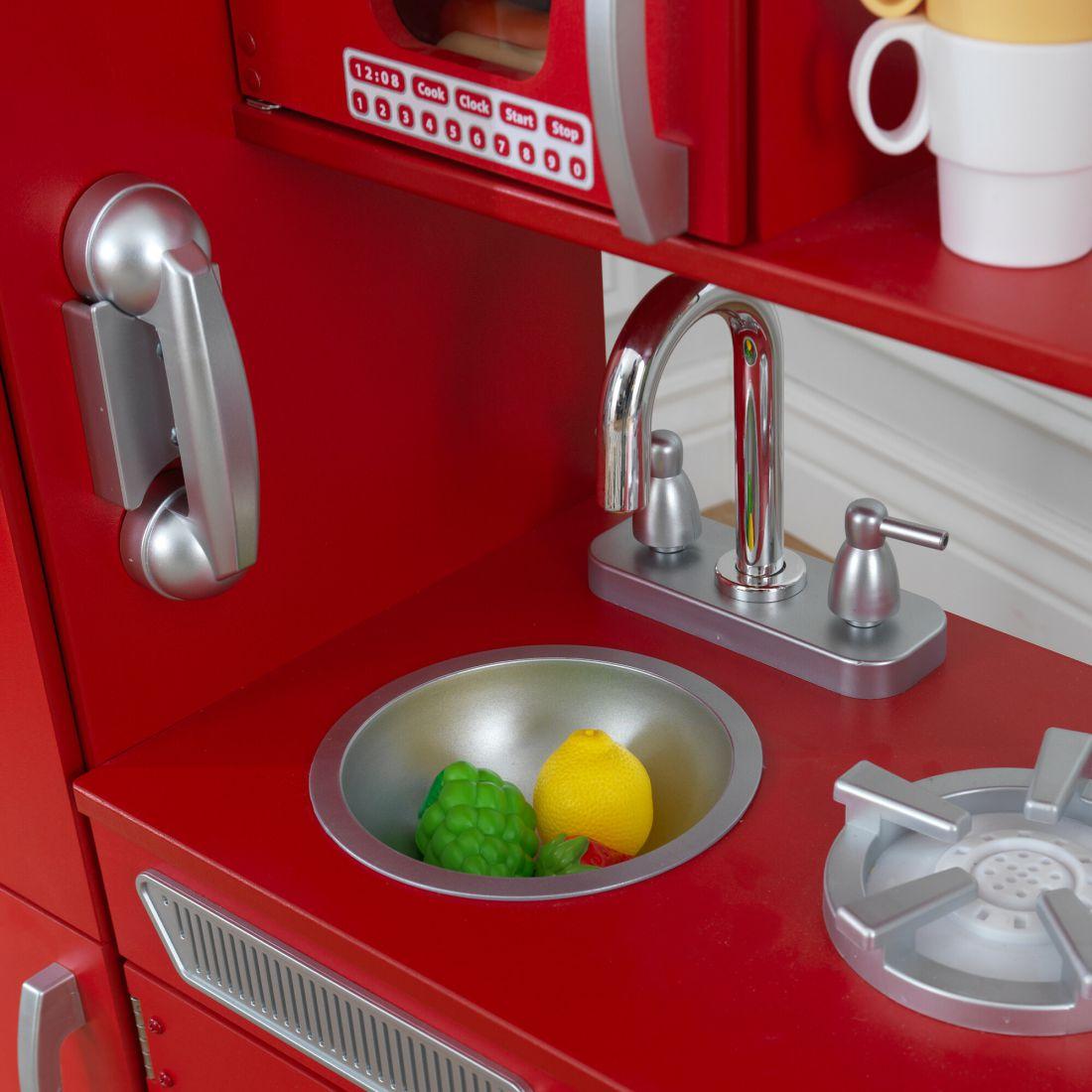 Vintage Kitchen, Red | Play Kitchens Kids Play Kitchens