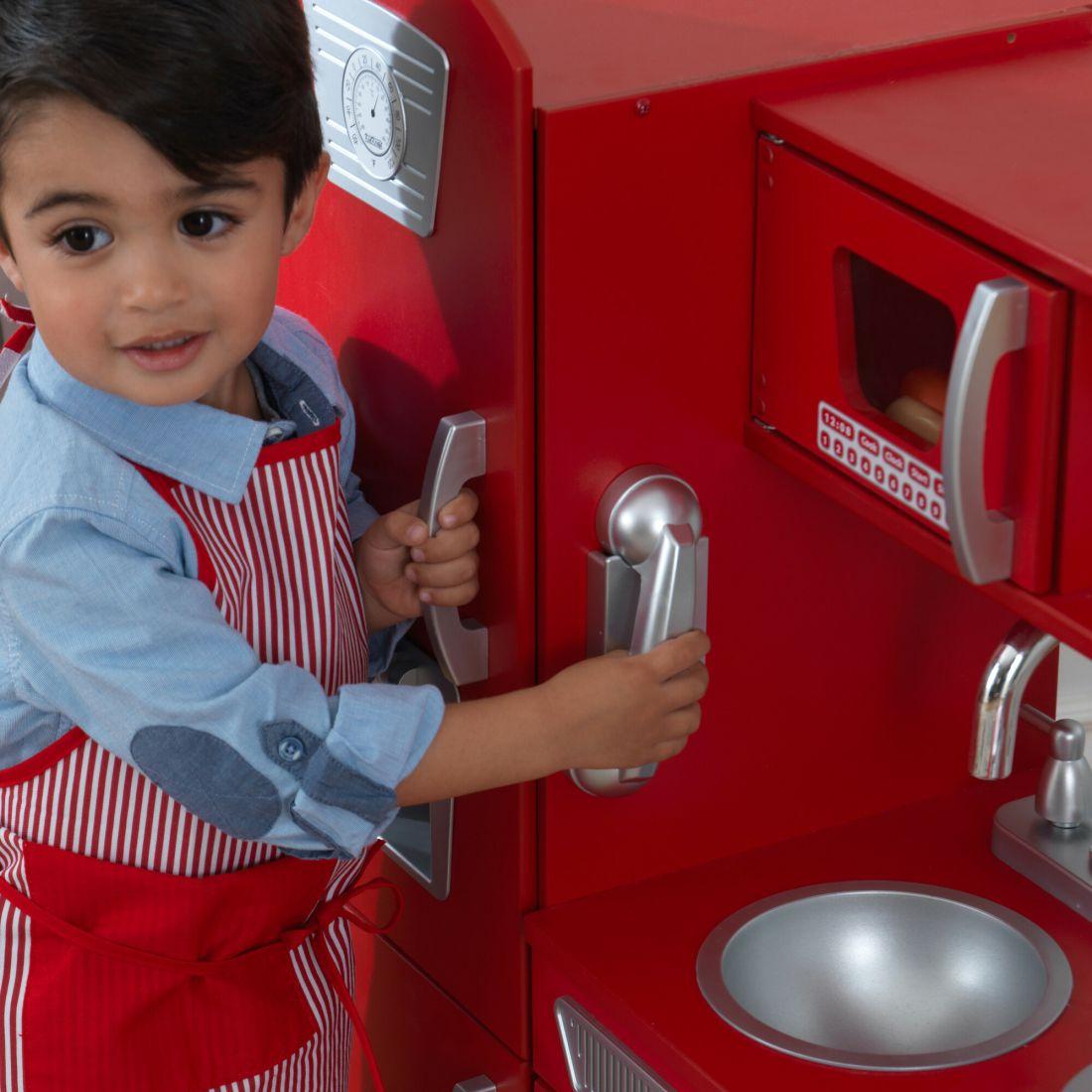 Vintage Kitchen, Red | Play Kitchens Kids Play Kitchens