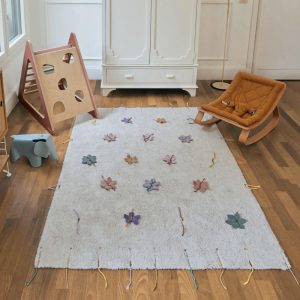 Washable Play Rug Wildflowers 4′ X 5′ 3", Natural | Activity Gyms & Playmats Activity Gyms & Playmats Activity Gyms & Playmats