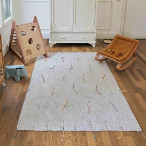 Washable Play Rug Wildflowers 4′ X 5′ 3", Natural | Activity Gyms & Playmats Activity Gyms & Playmats Activity Gyms & Playmats