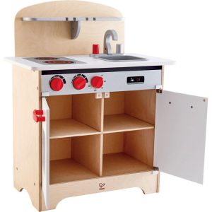 White Fully Equipped Wooden Gourmet Kitchen For Kid’S | Play Food & Accessories Kids Multi