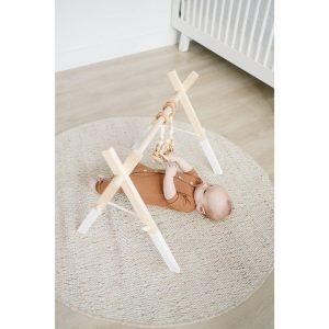 White Wood Gym With Toys | Activity Gyms & Playmats Activity Gyms & Playmats Activity Gyms & Playmats