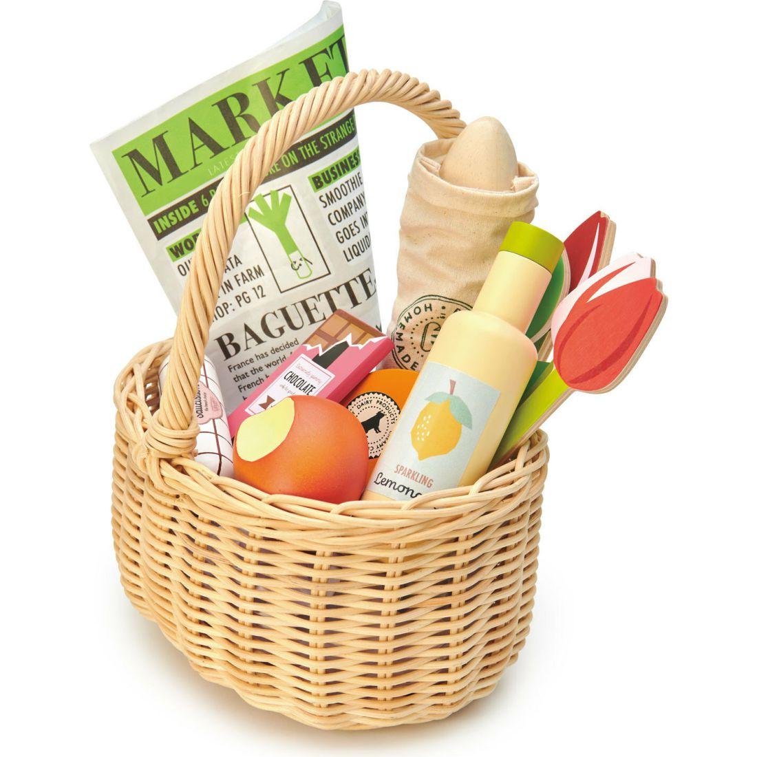 Wicker Shopping Basket | Play Food & Accessories Kids Multi