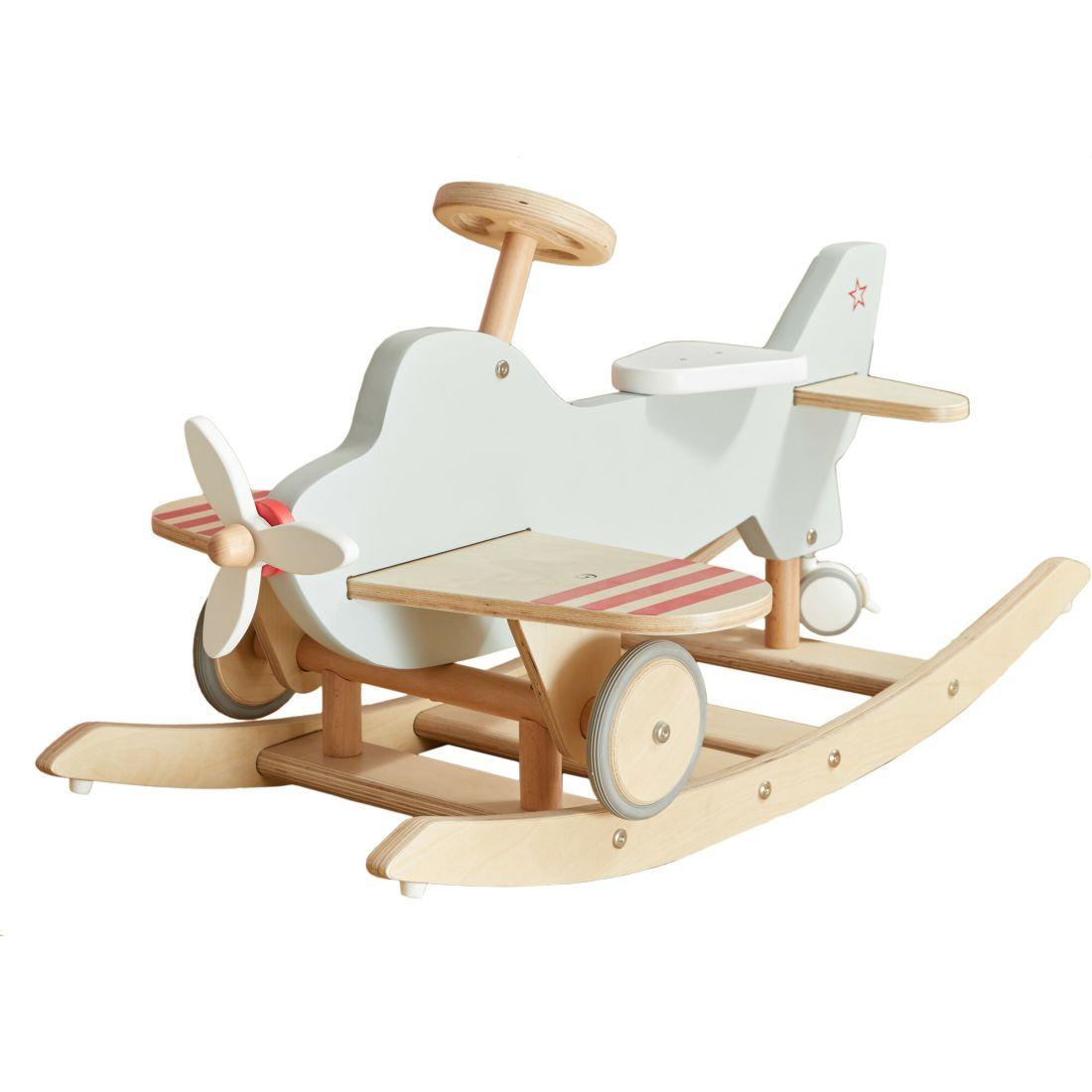 Wood Airplane Rocker & Ride-On | Baby Rocking Horses Baby & Toddler Baby Rocking Horses