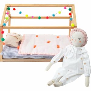 Wooden Bed Dolly Accessory | Dollhouses & Accessories Dollhouses & Accessories Dollhouses & Accessories