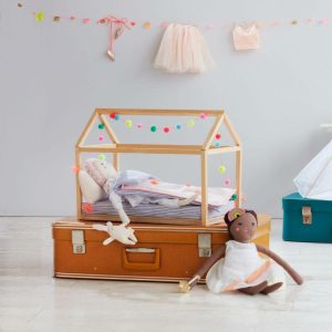 Wooden Bed Dolly Accessory | Dollhouses & Accessories Dollhouses & Accessories Dollhouses & Accessories