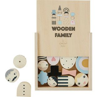 Wooden Family Bricks | Puzzles Imaginative Learning Multi