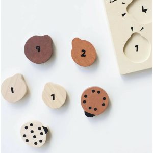 Wooden Tray Puzzle – Count To 10 Ladybugs, Brown | Puzzles Imaginative Learning Puzzles