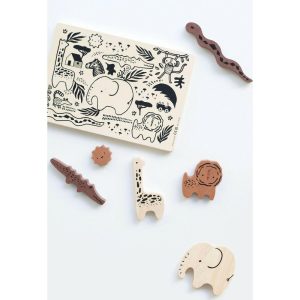 Wooden Tray Puzzle – Ocean Animals – 2Nd Edition, Brown | Puzzles Imaginative Learning Puzzles