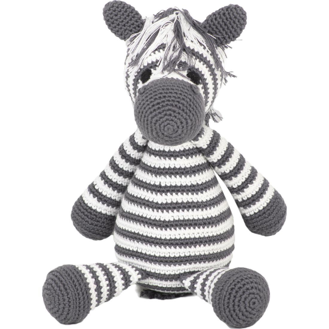 Zebra Stuffed Animal Organic Handmade | Plush Kids Grey