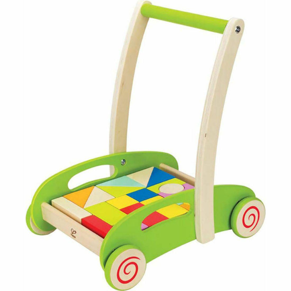 Block & Roll Wooden Push & Pull Toy Cart | Push & Pull Baby & Toddler Multi