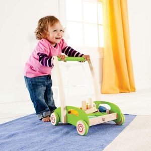 Block & Roll Wooden Push & Pull Toy Cart | Push & Pull Baby & Toddler Multi