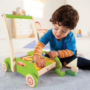 Block & Roll Wooden Push & Pull Toy Cart | Push & Pull Baby & Toddler Multi