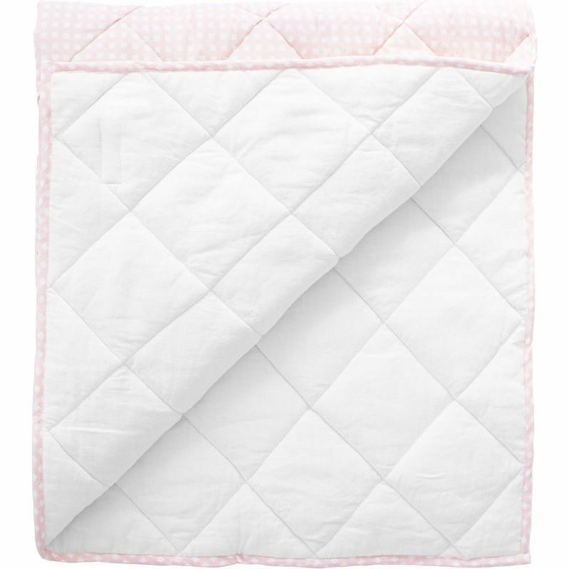 Reversible Play Mat, Dusty Pink Gingham And White Linen | Activity Gyms & Playmats Activity Gyms & Playmats Activity Gyms & Playmats