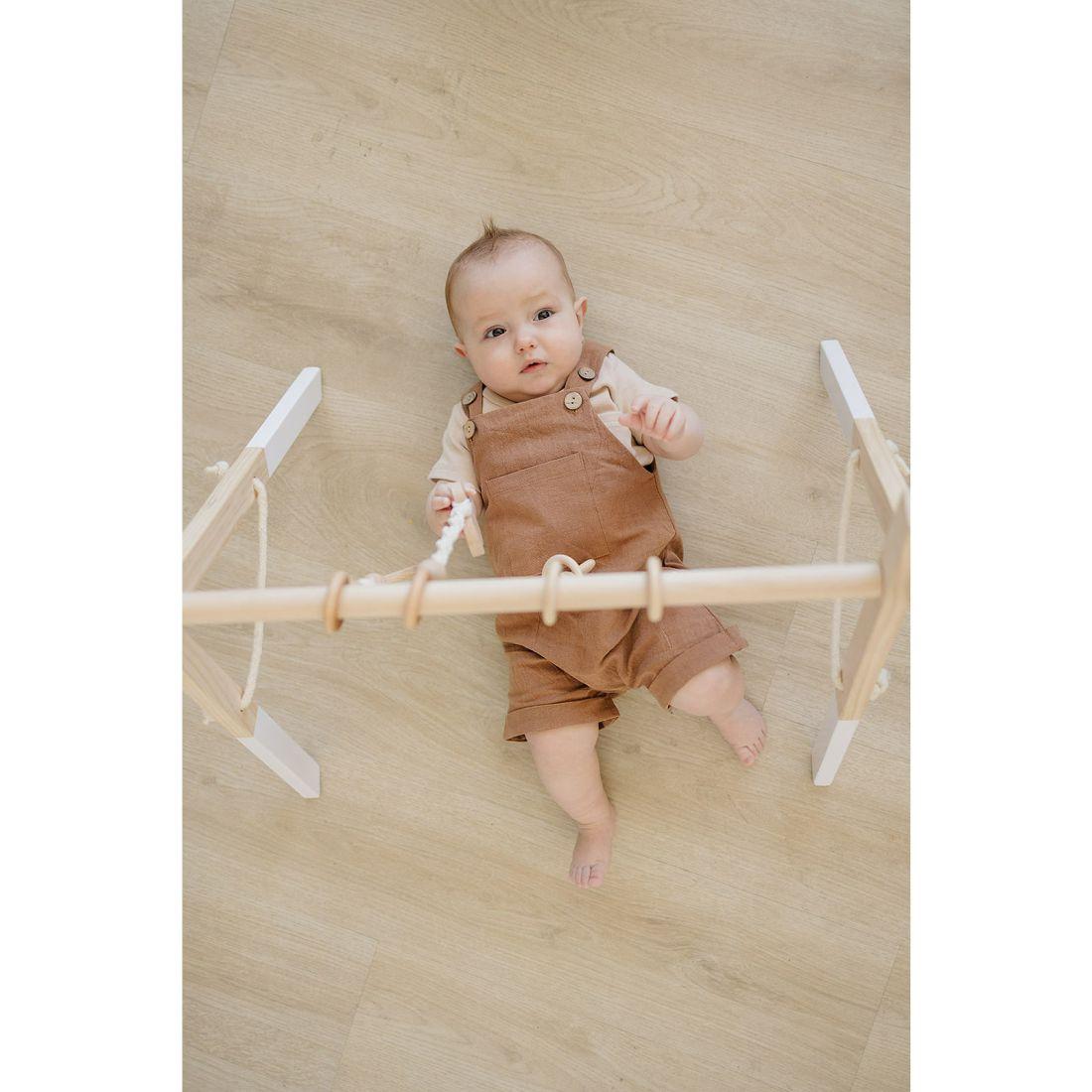 White Wood Gym With Macrame Toys | Activity Gyms & Playmats Activity Gyms & Playmats Activity Gyms & Playmats