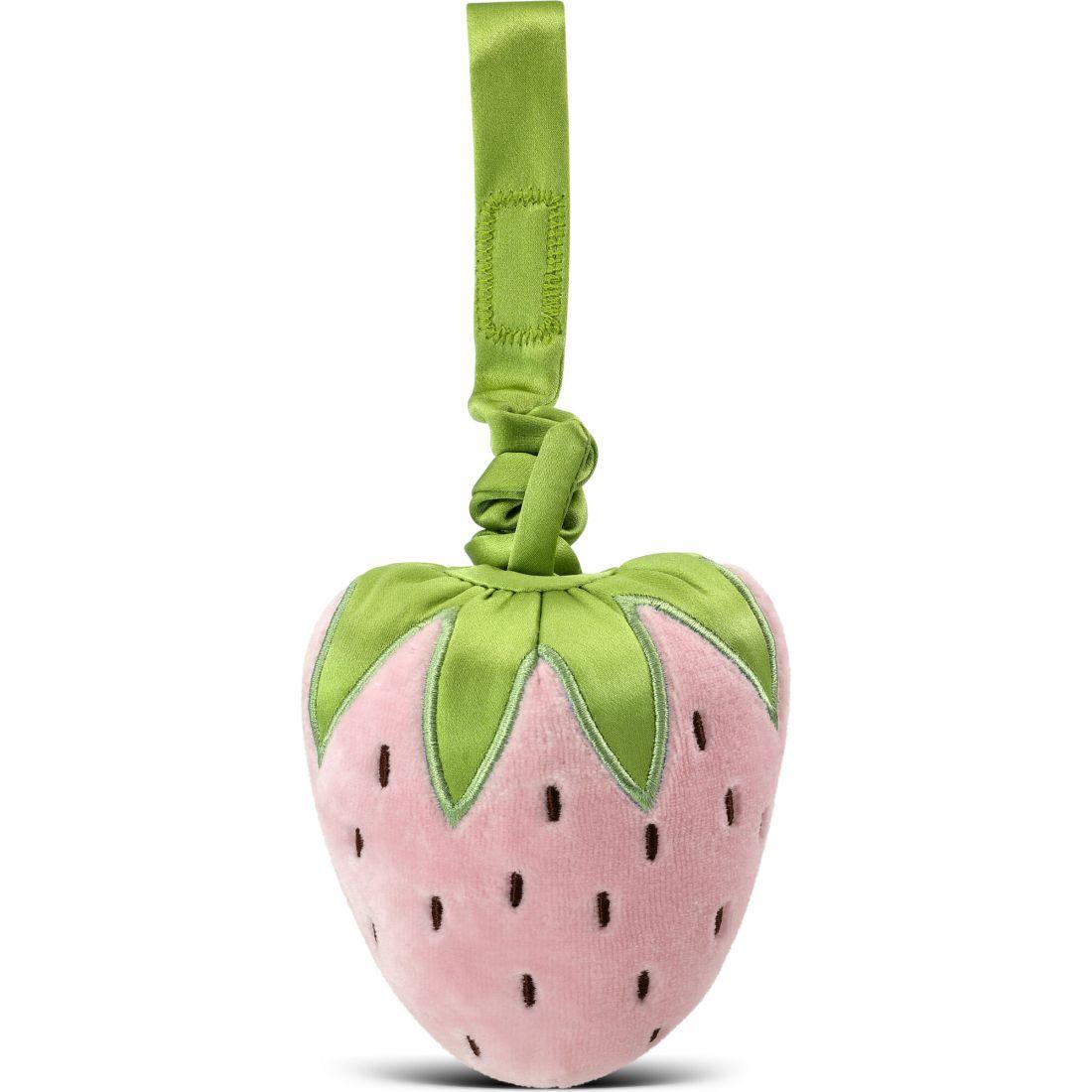 Organic Cotton Fruit & Veggie Stroller Toy, Strawberry | Teethers & Rattles Baby & Toddler Pink