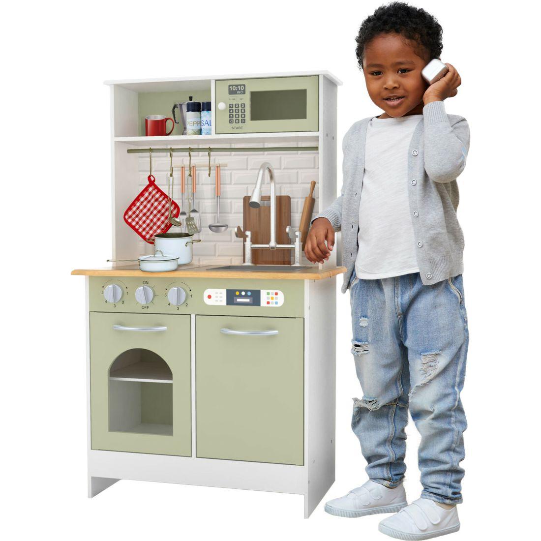 Little Chef Boston Modern Play Kitchen, White | Play Kitchens Kids Play Kitchens