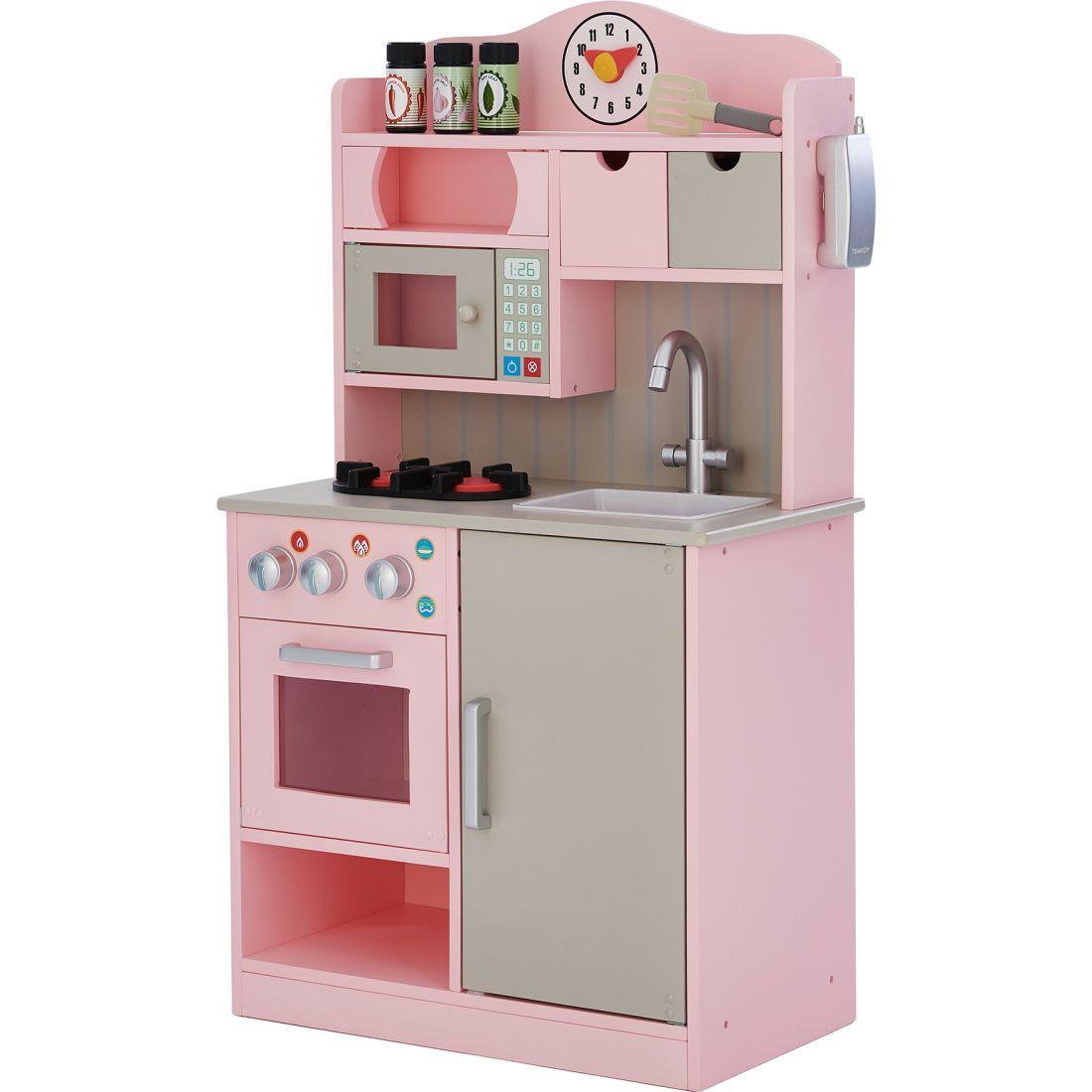 Teamson Kids Little Chef Florence Classic Wooden Play Kitchen | Play Kitchens Kids Pink