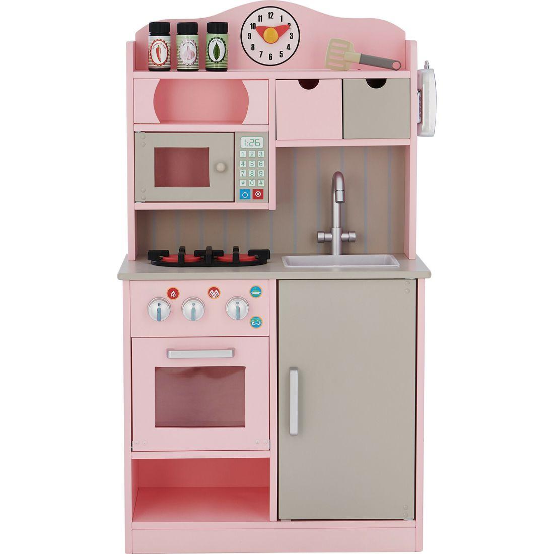 Teamson Kids Little Chef Florence Classic Wooden Play Kitchen | Play Kitchens Kids Pink