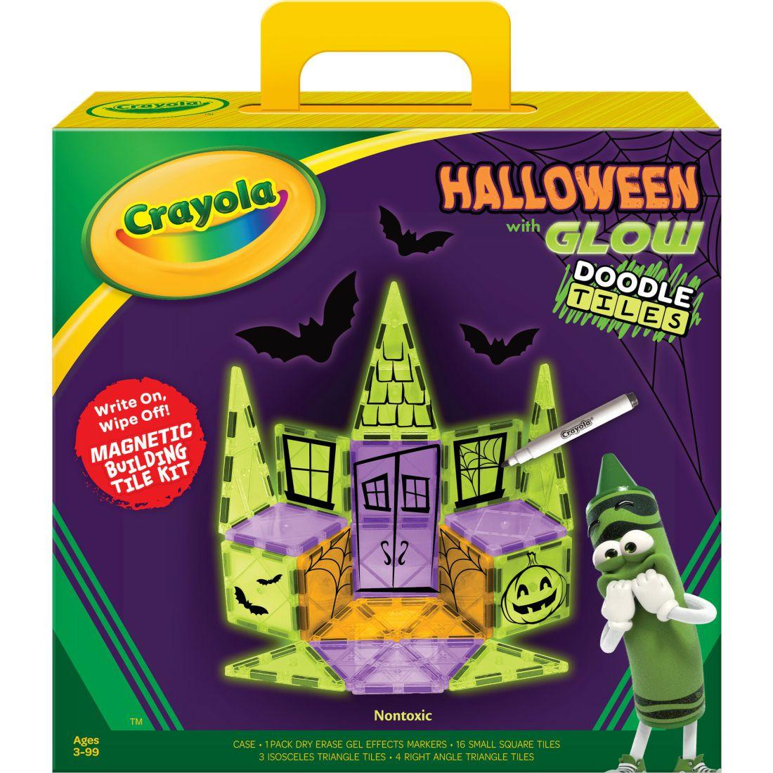 Crayola Halloween Glow Doodle Magnetic Tile Set | STEM Toys Kids STEM Toys