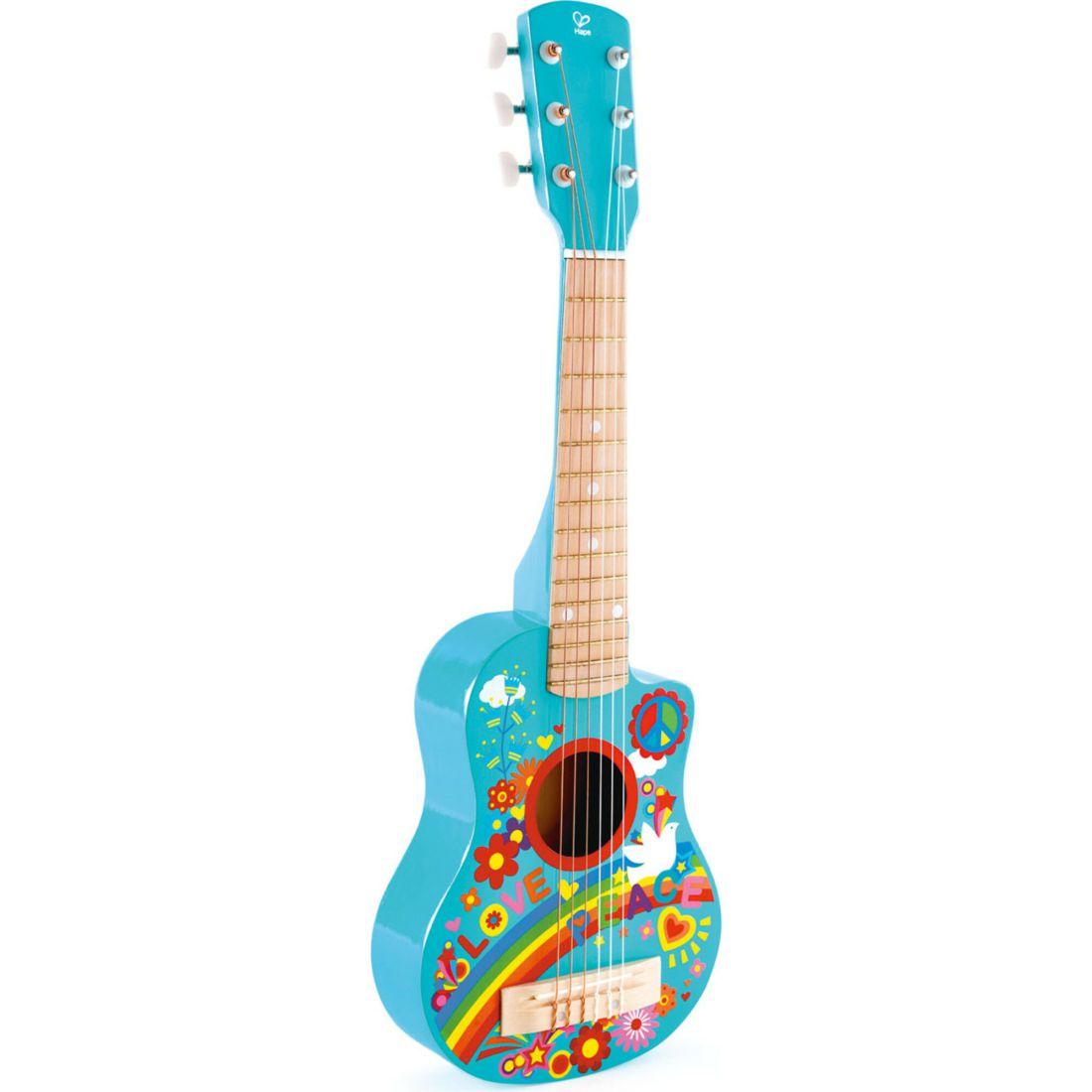 First Flower Power 26" Musical Guitar In Turquoise | Musical Kids Multi