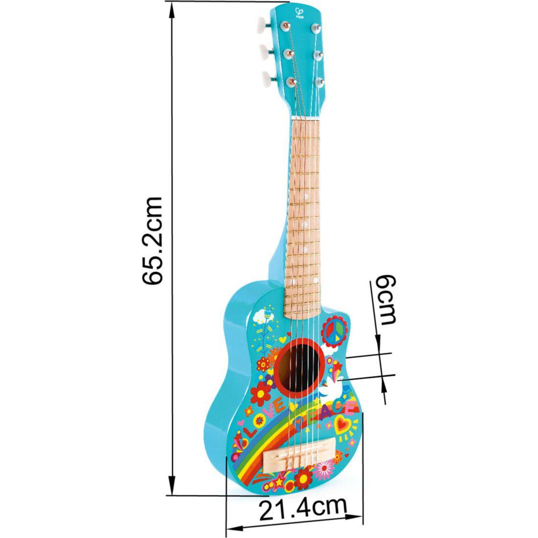 First Flower Power 26" Musical Guitar In Turquoise | Musical Kids Multi