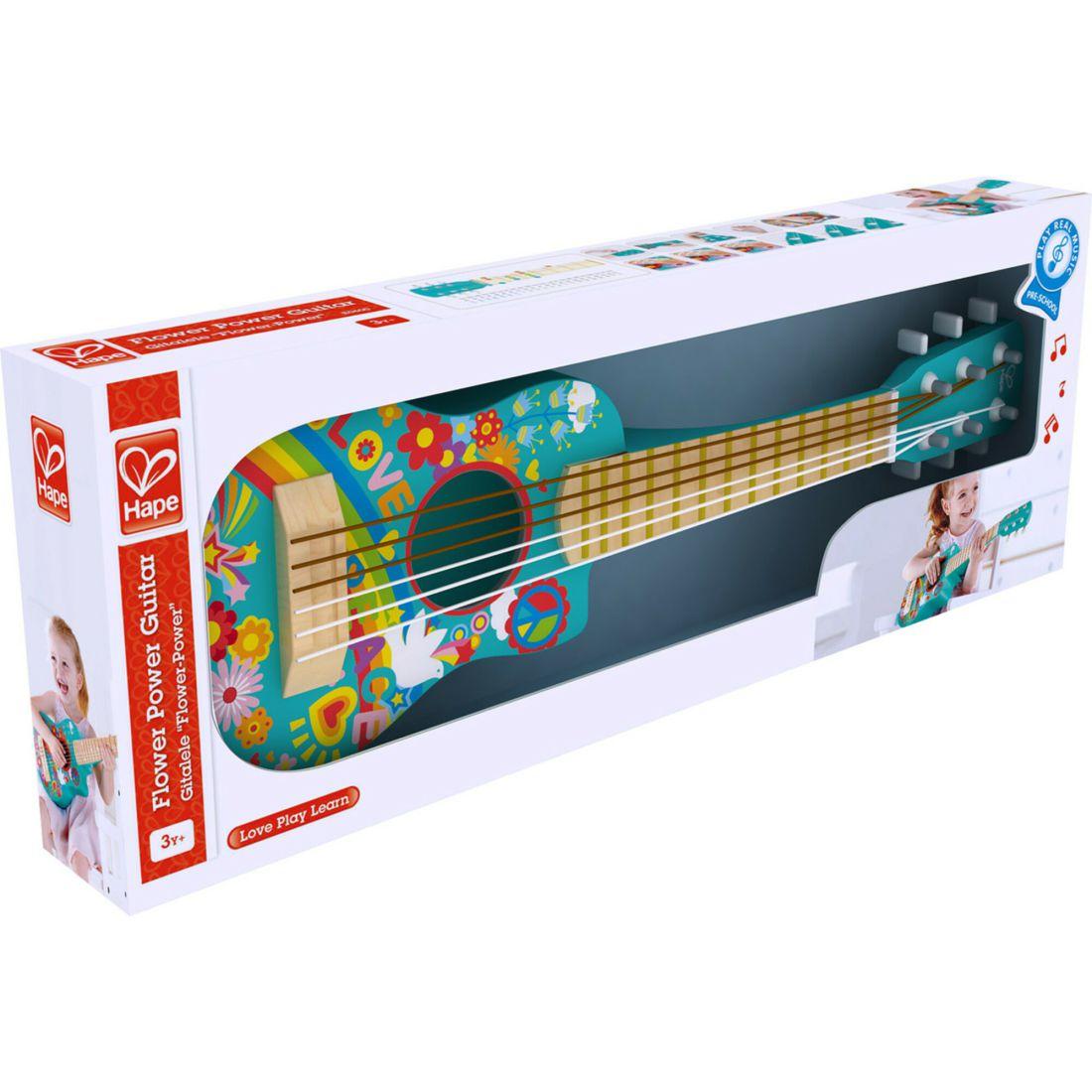 First Flower Power 26" Musical Guitar In Turquoise | Musical Kids Multi