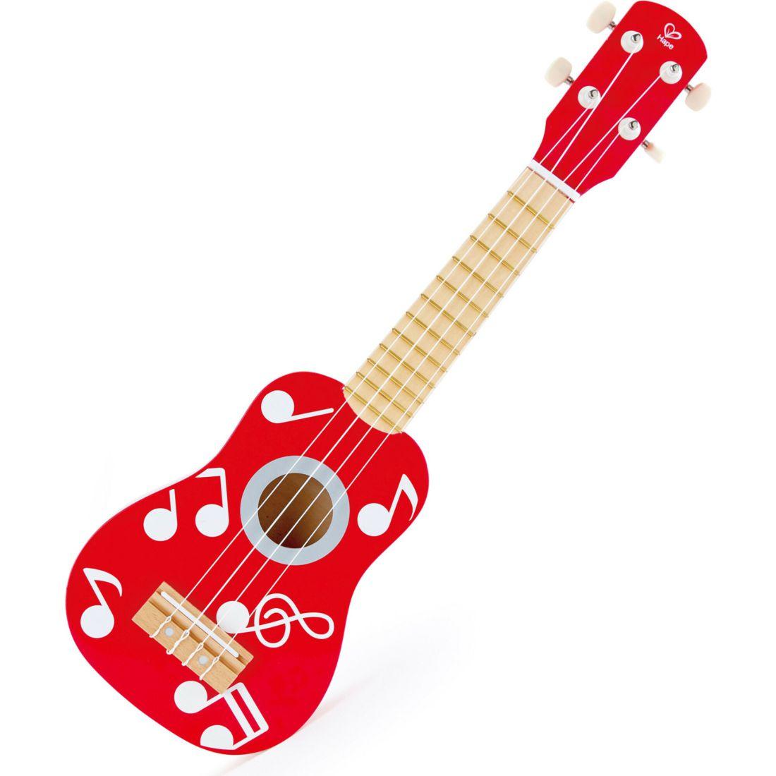 Kid’S Wooden 21" Toy Ukulele In Red For Toddlers | Musical Kids Multi