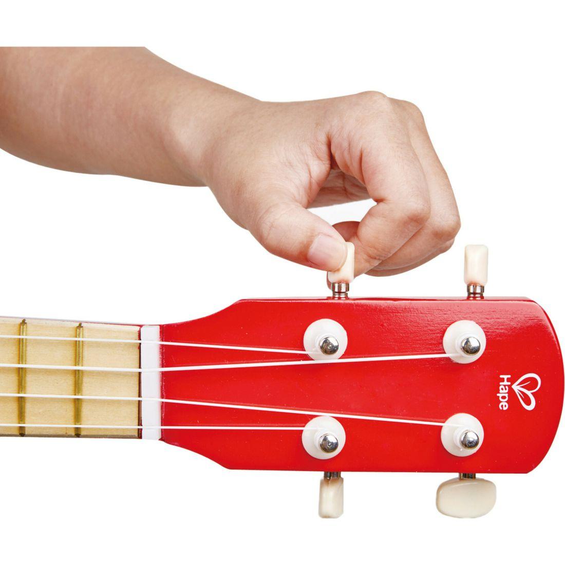 Kid’S Wooden 21" Toy Ukulele In Red For Toddlers | Musical Kids Multi