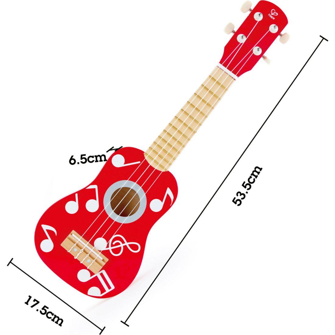 Kid’S Wooden 21" Toy Ukulele In Red For Toddlers | Musical Kids Multi