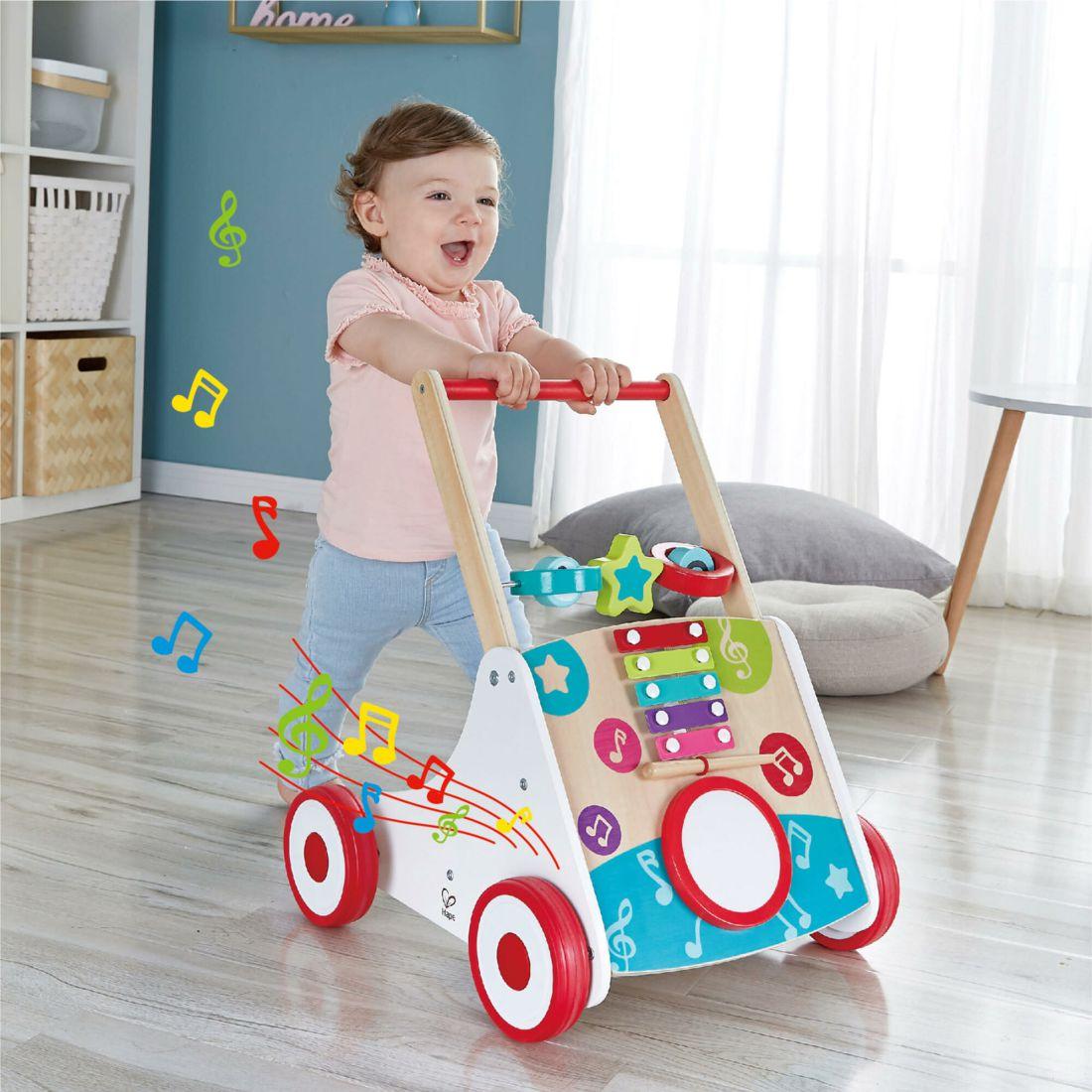 My First Musical Walker Wooden Push & Pull Learning Toy | Musical Kids Multi