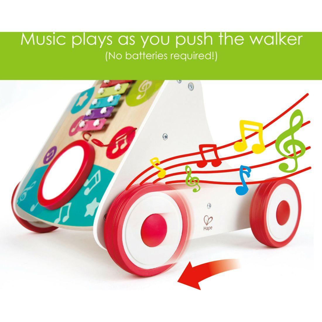 My First Musical Walker Wooden Push & Pull Learning Toy | Musical Kids Multi