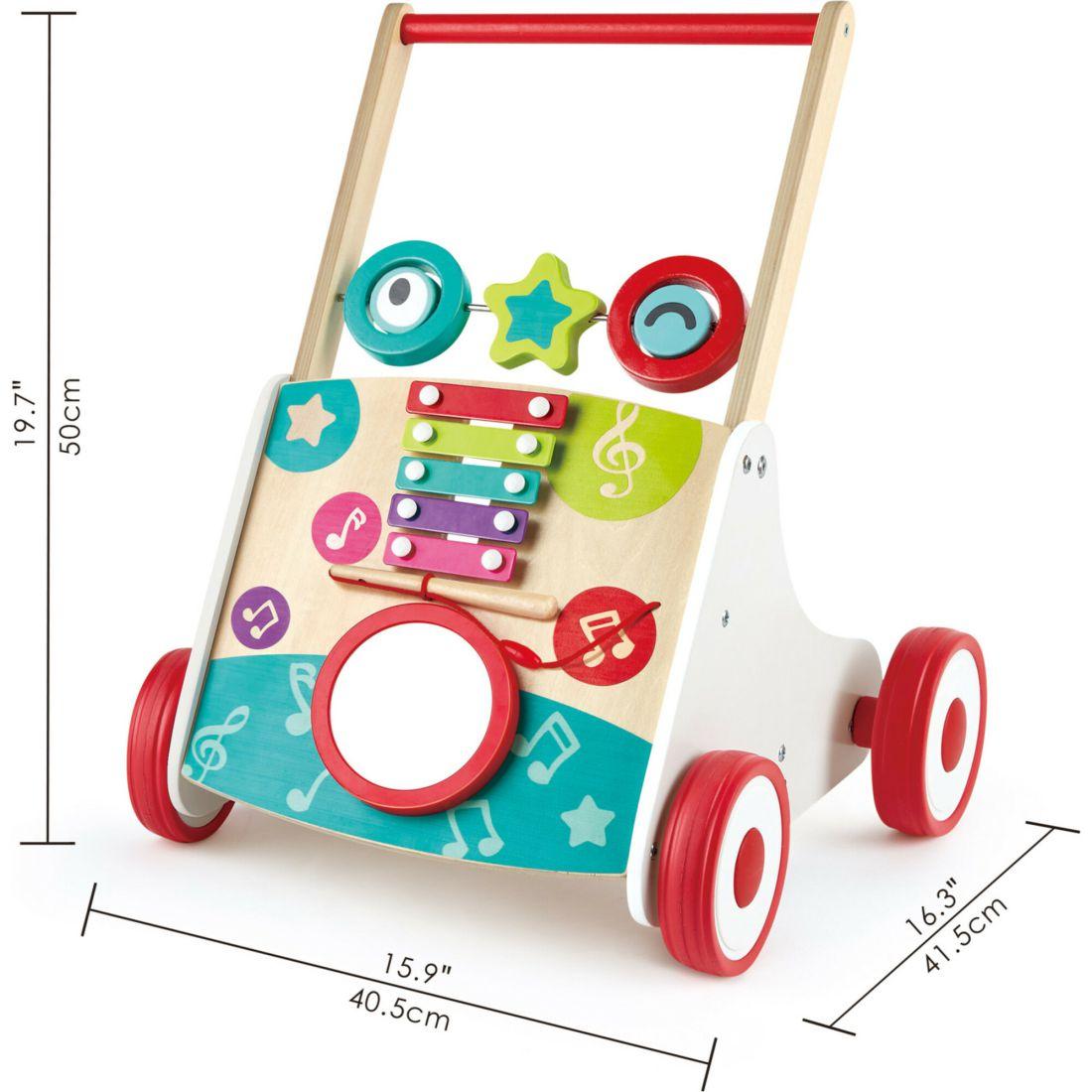 My First Musical Walker Wooden Push & Pull Learning Toy | Musical Kids Multi