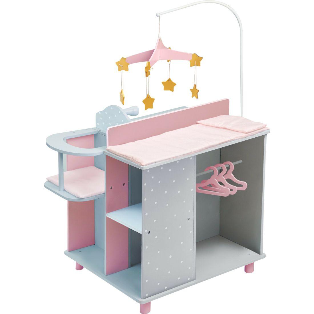 Olivia’S Little World Wooden Doll Changing Station, Gray/Pink | Dolls & Doll Accessories Dolls & Doll Accessories Dolls & Doll Accessories