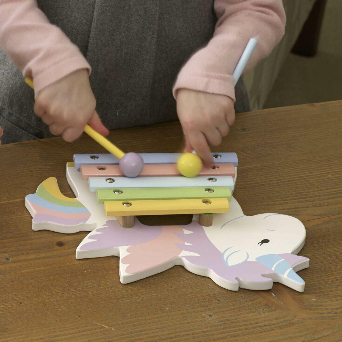 Orange Tree Toys: Xylophone: Unicorn – Wooden Musical Instrument Toy | Musical Kids Multi