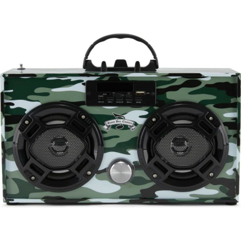 Bluetooth Mini Boom Box, Green Camo | Tech Toys Kids Green